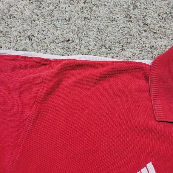 Vintage Adidas St. Louis Cardinals Polo Shirt Mens 2XL Red Short Sleeve Flaws* - Picture 4 of 9
